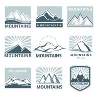 Vector mountains icon N5
