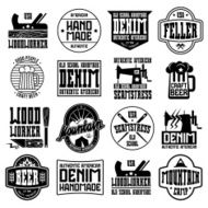 Handcrafted badges in retro style N4