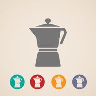 vector coffee pot icons N2
