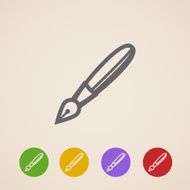 vector ink pen icons N2