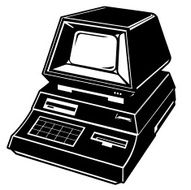 Old Retro Computer Silhouette Icon