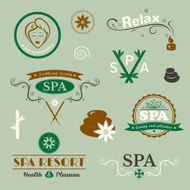 SPA logos vector typography N2