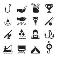 Fishing icon set N14