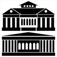 classic house icon isolated on white background