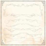 Set of vintage vector dividers N17