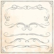 Set of vintage vector dividers N18