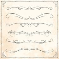 Set of vintage vector dividers N19