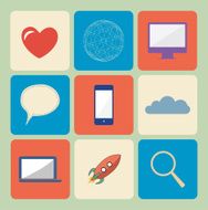 Universal Flat icon set N3