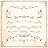 Set of vintage vector dividers N24