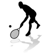 Vector silhouette of a man N1030