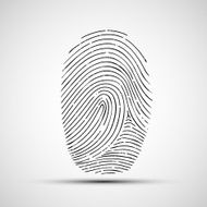 Vector icon of human finger print