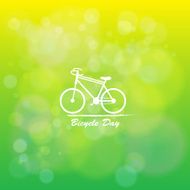 The Bicycle day in natural green background