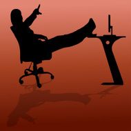 Vector silhouettes of man N88