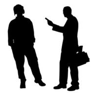 Vector silhouette of couple N378