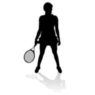 Vector silhouette of a woman N2001