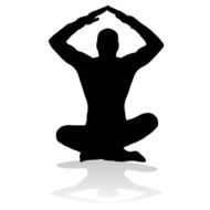 Vector silhouette of a man N1032