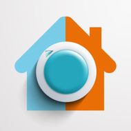 Round thermostat for temperature control