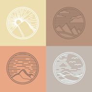 Vector mountains icon N7