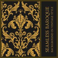 Seamless wallpaper background floral vintage gold