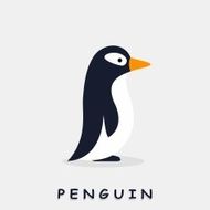 Penguin Flat style Vector illustration N2
