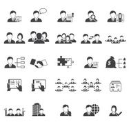 Human resource business concept icon set