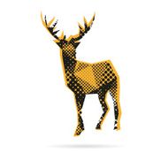 Deer abstract isolated on a white background