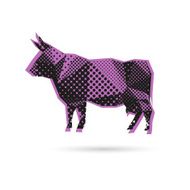 Cow abstract isolated on a white background N2