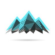 Mountain abstract isolated on a white background