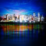 abstract background with panorama of vancouver N60