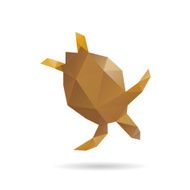 Sea turtle abstract isolated on a white background N4