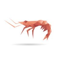 Shrimp abstract isolated on a white background N2