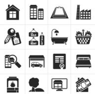 Black Real Estate objects and Icons