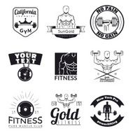 Fitnes icons isolated on white background