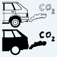 Close up of a car&#039;s fumes emissions