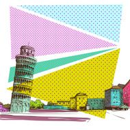 Pisa hand drawn vector illustration N3