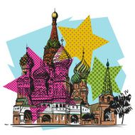 Saint Basil's Cathedral hand drawn vector illustration N3