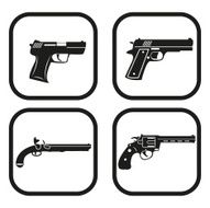Gun icon - four variations