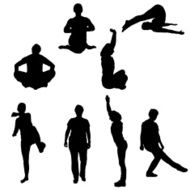 Vector silhouette of a woman N2004