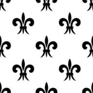 Repeat seamless pattern of fleur de lys