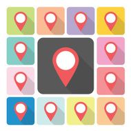 Pointer Icon color set vector illustration