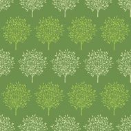 Green trees stripes seamless pattern background