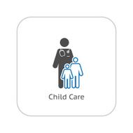 Child Care and Medical Services Icon Flat Design N2