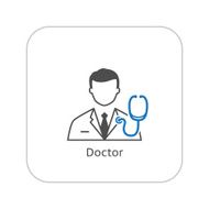 Doctor and Medical Services Icon Flat Design
