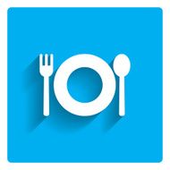 Plate with fork and spoon