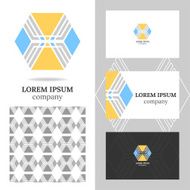 Business logo for the company Vector polygon element editing N10