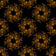 Abstract floral seamless pattern in black and gold N3