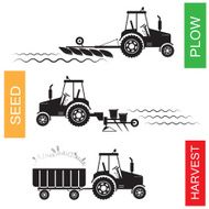 agricultural machinery for plowing sowing and harvesting