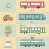 City transport icons