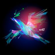 Abstract laser flying bird design