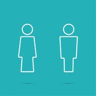 Vector man and woman icons
